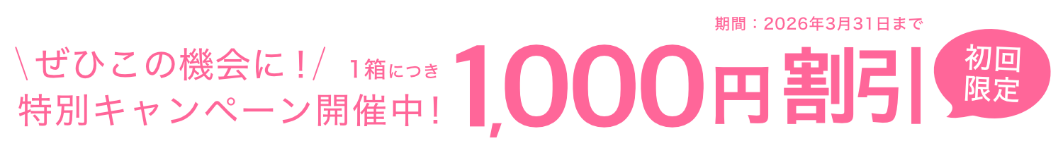 初回限定1000円割引