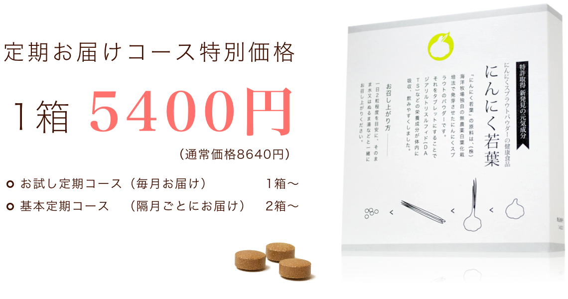 にんにく若葉 定期コース1箱5400円